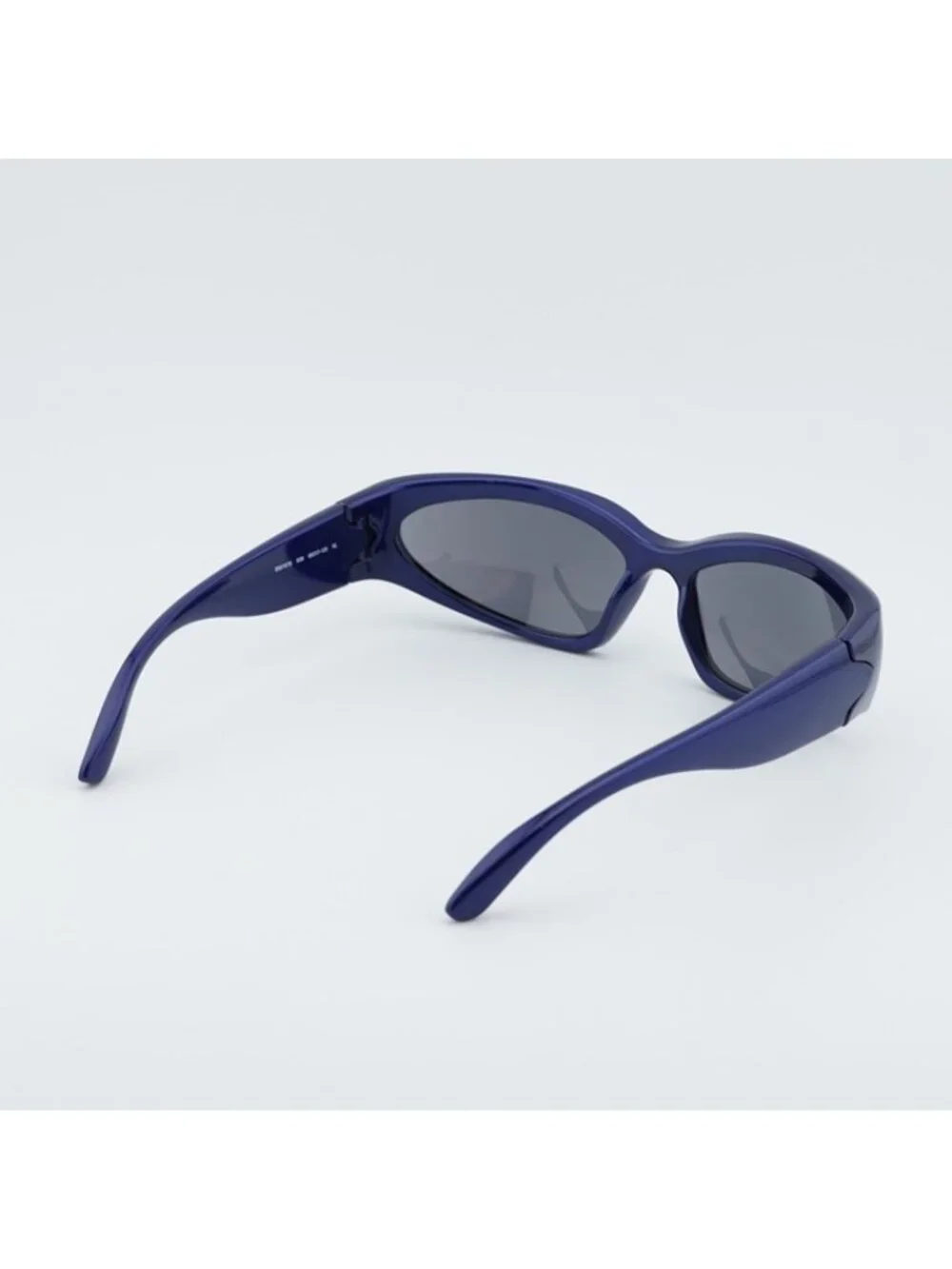 Balenciaga BB0157S 009 Sport Sunglasses Blue Geometric Frame, Blue Lenses - Picture 8 of 11